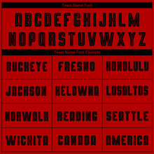 Load image into Gallery viewer, Custom Red Black Sublimation Soccer Uniform Jersey