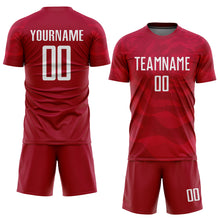 Load image into Gallery viewer, Custom Red White Sublimation Soccer Uniform Jersey