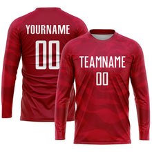 Load image into Gallery viewer, Custom Red White Sublimation Soccer Uniform Jersey