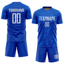 Load image into Gallery viewer, Custom Royal White Sublimation Soccer Uniform Jersey