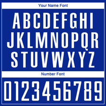 Load image into Gallery viewer, Custom Royal White Sublimation Soccer Uniform Jersey