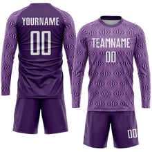 Load image into Gallery viewer, Custom Purple White Sublimation Soccer Uniform Jersey