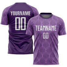 Load image into Gallery viewer, Custom Purple White Sublimation Soccer Uniform Jersey