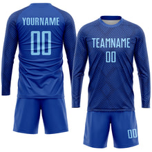 Load image into Gallery viewer, Custom Royal Light Blue Sublimation Soccer Uniform Jersey
