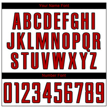 Load image into Gallery viewer, Custom White Red-Black Sublimation Soccer Uniform Jersey