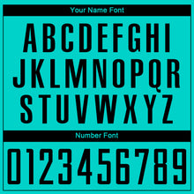 Load image into Gallery viewer, Custom Aqua Black Sublimation Soccer Uniform Jersey