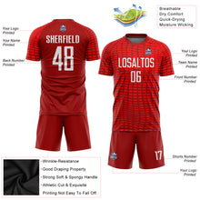 Load image into Gallery viewer, Custom Red White Sublimation Soccer Uniform Jersey