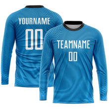 Load image into Gallery viewer, Custom Light Blue White-Black Sublimation Soccer Uniform Jersey