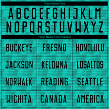 Load image into Gallery viewer, Custom Teal Black Sublimation Soccer Uniform Jersey