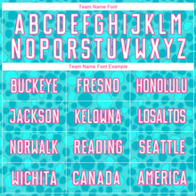 Load image into Gallery viewer, Custom Aqua Pink-White Sublimation Soccer Uniform Jersey