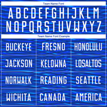 Load image into Gallery viewer, Custom Royal White Sublimation Soccer Uniform Jersey