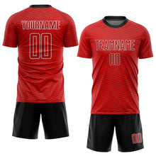 Load image into Gallery viewer, Custom Red Red-Black Sublimation Soccer Uniform Jersey