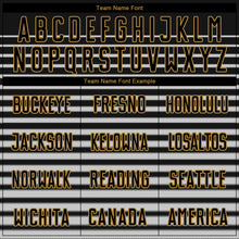 Load image into Gallery viewer, Custom Black Black-Old Gold Sublimation Soccer Uniform Jersey