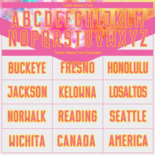 Load image into Gallery viewer, Custom White Pink-Gold Sublimation Soccer Uniform Jersey