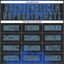 Load image into Gallery viewer, Custom Black Black-Royal Sublimation Soccer Uniform Jersey