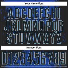 Load image into Gallery viewer, Custom Black Black-Royal Sublimation Soccer Uniform Jersey