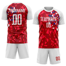 Load image into Gallery viewer, Custom Red White Sublimation Soccer Uniform Jersey