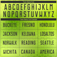 Load image into Gallery viewer, Custom Neon Green Black Sublimation Soccer Uniform Jersey