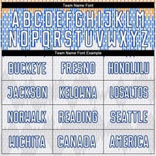 Load image into Gallery viewer, Custom White Royal Sublimation Soccer Uniform Jersey