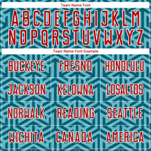 Load image into Gallery viewer, Custom Teal Red-Black Sublimation Soccer Uniform Jersey