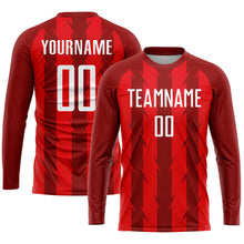 Load image into Gallery viewer, Custom Red White Sublimation Soccer Uniform Jersey