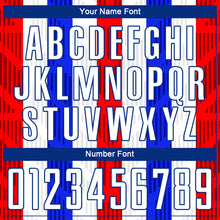 Load image into Gallery viewer, Custom White White-Royal Sublimation Soccer Uniform Jersey