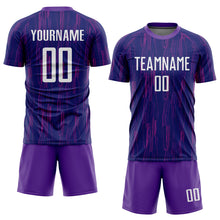 Load image into Gallery viewer, Custom Purple White Sublimation Soccer Uniform Jersey