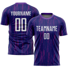 Load image into Gallery viewer, Custom Purple White Sublimation Soccer Uniform Jersey