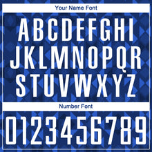 Load image into Gallery viewer, Custom Royal White Sublimation Soccer Uniform Jersey