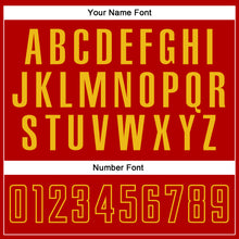 Load image into Gallery viewer, Custom White Red-Gold Sublimation Split Fashion Soccer Uniform Jersey