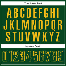 Load image into Gallery viewer, Custom White Green-Gold Sublimation Split Fashion Soccer Uniform Jersey