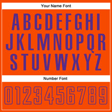 Load image into Gallery viewer, Custom White Orange-Purple Sublimation Split Fashion Soccer Uniform Jersey