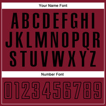 Load image into Gallery viewer, Custom White Crimson-Black Sublimation Split Fashion Soccer Uniform Jersey