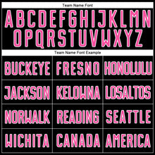 Load image into Gallery viewer, Custom Black Pink-White Sublimation Split Fashion Soccer Uniform Jersey