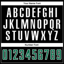 Load image into Gallery viewer, Custom Black Kelly Green-White Sublimation Split Fashion Soccer Uniform Jersey