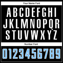 Load image into Gallery viewer, Custom Black Light Blue-White Sublimation Split Fashion Soccer Uniform Jersey