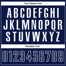 Load image into Gallery viewer, Custom Gold Navy-White Sublimation Split Fashion Soccer Uniform Jersey