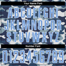 Load image into Gallery viewer, Custom Camo Light Blue-Royal Sublimation Salute To Service Soccer Uniform Jersey