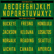 Load image into Gallery viewer, Custom Kelly Green Gold Sublimation Soccer Uniform Jersey