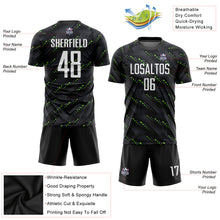 Load image into Gallery viewer, Custom Black White-Kelly Green Sublimation Soccer Uniform Jersey