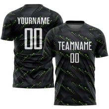 Load image into Gallery viewer, Custom Black White-Kelly Green Sublimation Soccer Uniform Jersey