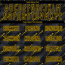 Load image into Gallery viewer, Custom Black Black-Gold Sublimation Soccer Uniform Jersey