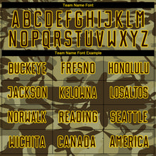 Load image into Gallery viewer, Custom Camo Brown-Gold Sublimation Salute To Service Soccer Uniform Jersey