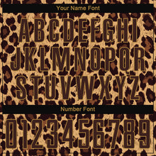 Load image into Gallery viewer, Custom Brown Brown-Old Gold Sublimation Leopard Soccer Uniform Jersey