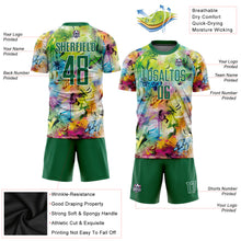 Load image into Gallery viewer, Custom Graffiti Pattern Kelly Green-White Sublimation Soccer Uniform Jersey