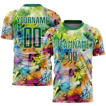 Load image into Gallery viewer, Custom Graffiti Pattern Kelly Green-White Sublimation Soccer Uniform Jersey