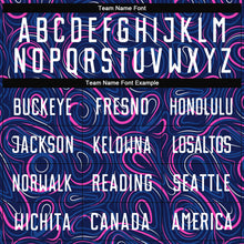 Load image into Gallery viewer, Custom Navy White-Pink Sublimation Soccer Uniform Jersey