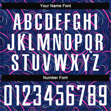 Load image into Gallery viewer, Custom Navy White-Pink Sublimation Soccer Uniform Jersey