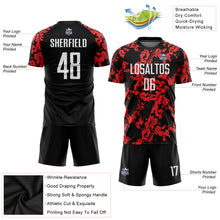 Load image into Gallery viewer, Custom Red White-Black Sublimation Soccer Uniform Jersey