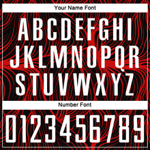 Load image into Gallery viewer, Custom Black White-Red Sublimation Soccer Uniform Jersey